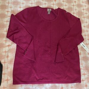 Chico's Magenta Long Sleeve Top
